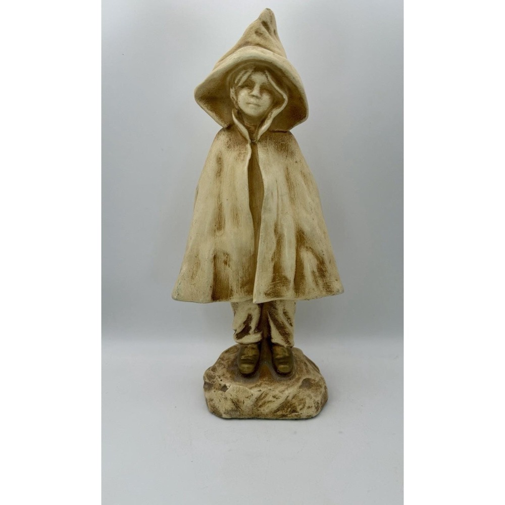 Vintage Sloppy Weather Child in Raincoat Figurine Statue